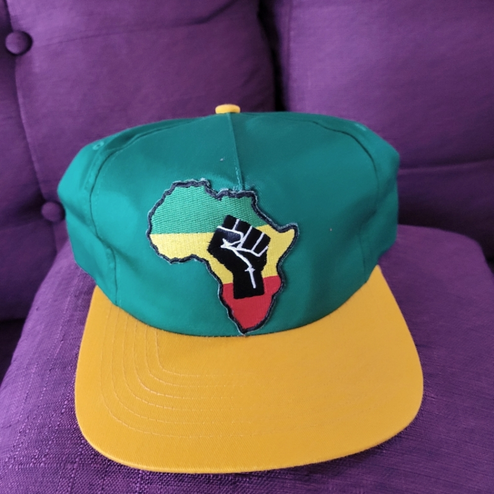 Africa hat yellow, Green Great Condition